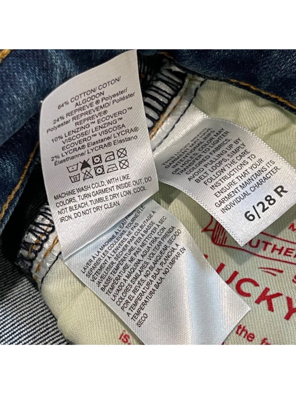 Lucky Brand Low Rise Flare Jeans Women's Size 6/29 Medium Wash Denim Flap Pocket - Picture 7 of 14